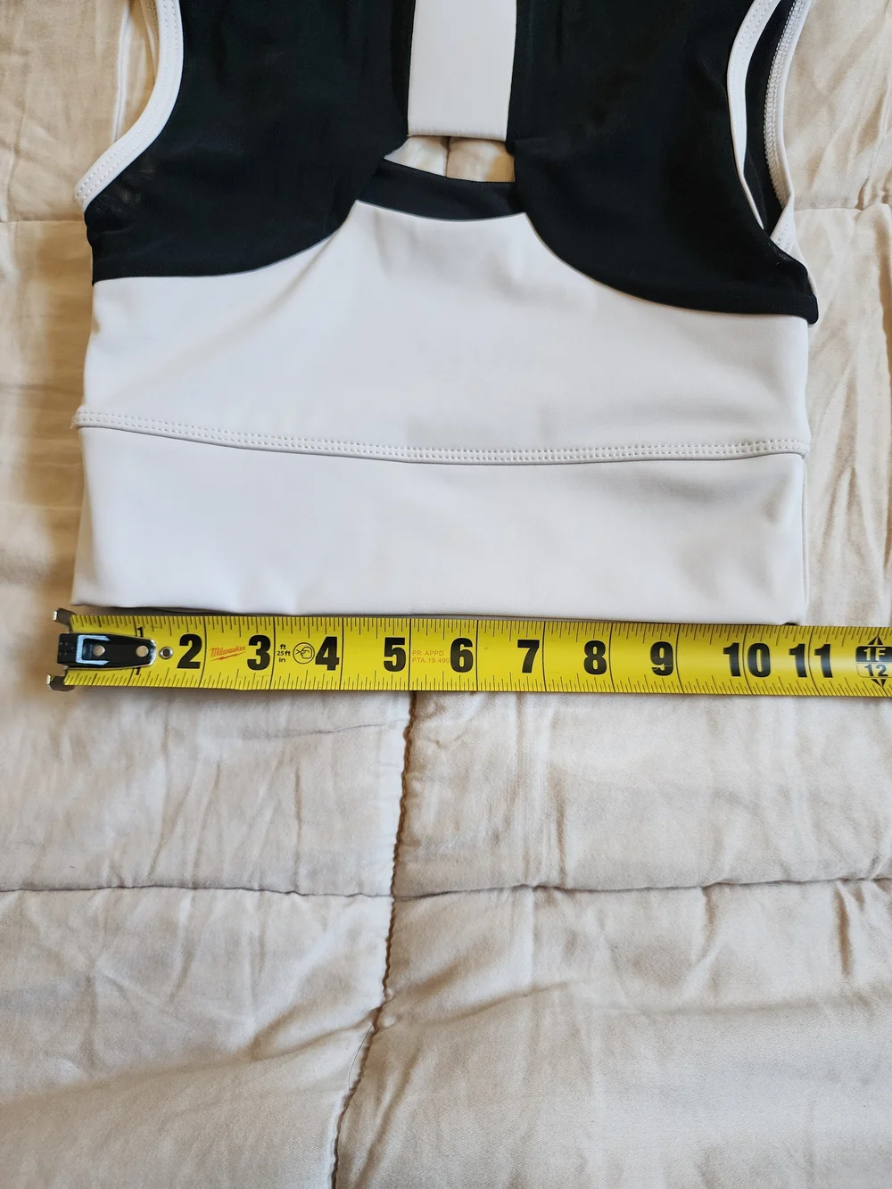 FORME Power Bra Posture Correcting Sports Bra Cream White Black Mesh Size Small